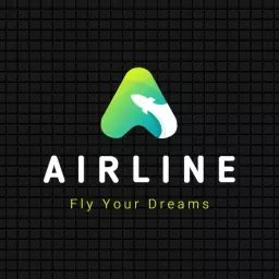 Dynamic Green to Yellow Gradient for Airline Services Logo Template