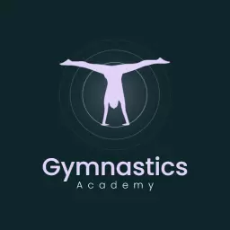 Dynamic Gymnast Performing in Elegant Pose for Gymnastic Logo Template