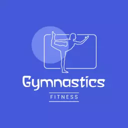 Dynamic Gymnastics Performance Displaying Fitness Logo Template