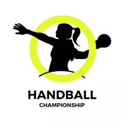 Dynamic Handball Player in Action Showcasing Championship Logo Template