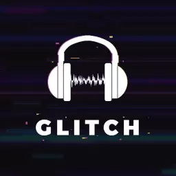 Dynamic Headphones Design Integrating Glitch Art Effects Logo Template