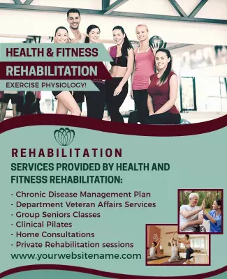 Dynamic Health and Fitness Rehabilitation Services Poster Template