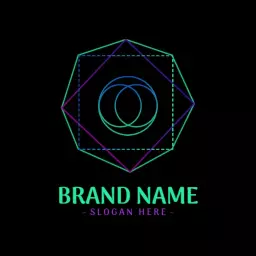 Dynamic Hexagonal Geometric Design Featuring Gradient Colors Logo Template