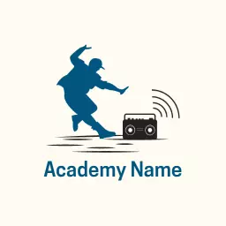 Dynamic Hip Hop Dance Moves Emphasizing Rhythm and Style Logo Template