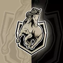 Dynamic Horse Design Representing Competitive Esports Logo Template