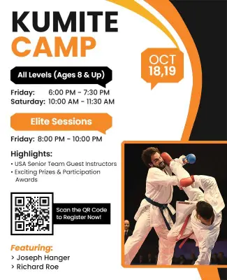 Dynamic Karate Kumite Training Camp Event Flyer Template