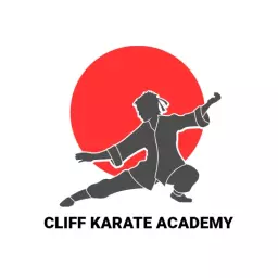Dynamic Martial Art Movement Against a Bold Red Circle Logo Template