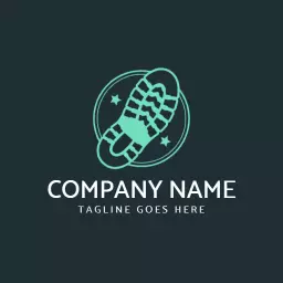Dynamic Mint Green Shoe Design Showcasing Athletic Gear Logo Template