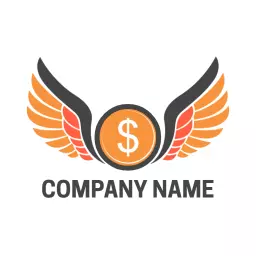 Dynamic Money Symbol with Bold Wings Design Logo Template