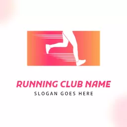 Dynamic Motion of a Runner in Vibrant Gradient Logo Template