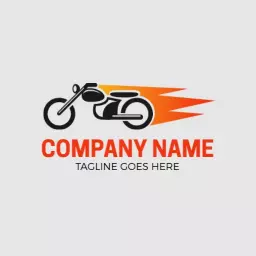 Dynamic Motorcycle Design Featuring Speed and Motion Logo Template