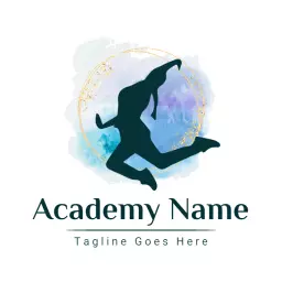 Dynamic Movement and Colorful Splash for Dance Academy Logo Template
