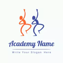 Dynamic Movement Representing Dance Academy Logo Template