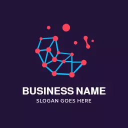 Dynamic Network Connections Visualizing Digital Innovation Logo Template