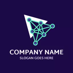Dynamic Networking Concept Utilizing Bold Colors Logo Template