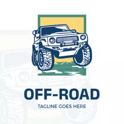 Dynamic Off-Road Adventure with Rugged Terrain Logo Template