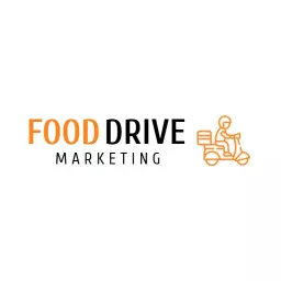 Dynamic Orange and Black Food Delivery Marketing Logo Template