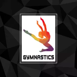 Dynamic Orange and Black Gymnastics Logo Showcasing Artistic Movement Logo Template