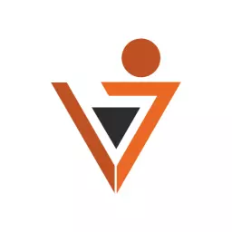 Dynamic Orange and Black Shape Representing Insurance Services Logo Template
