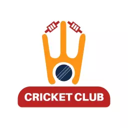 Dynamic Orange and Blue Cricket Team Logo with Bold Symbolism Logo Template