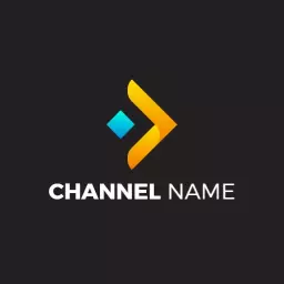 Dynamic Orange and Blue Design for Engaging YouTube Channel Logo Template
