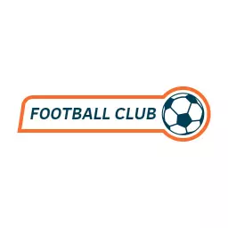 Dynamic Orange and Blue Theme for Engaging Football Logo Template