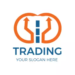 Dynamic Orange and Blue Trading Strategy Insights Logo Template