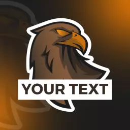 Dynamic Orange and Brown Eagle Design for Esports Logo Template
