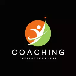 Dynamic Orange and Green Coaching for Personal Growth Logo Template