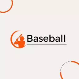 Dynamic Orange Baseball Design Highlighting a Player Logo Template