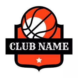 Dynamic Orange Basketball Design for Engaging Sports Club Logo Template