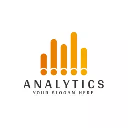 Dynamic Orange Data Visualization for Analytics Growth Logo Template