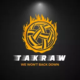 Dynamic Orange Fire Symbolizing Sepak Takraw Spirit Logo Template