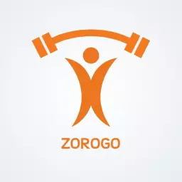 Dynamic Orange Fitness Design Showcasing Strength and Health Logo Template