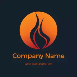 Dynamic Orange Flames Evoking Passion in Fire Industry Logo Template