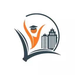 Dynamic Orange Graduation Theme Celebrating Education and School Logo Template
