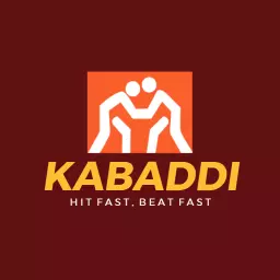 Dynamic Orange Kabaddi Action During Competitive Match Logo Template