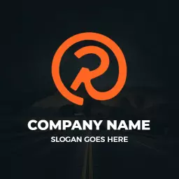 Dynamic Orange R Letter Design Showcasing Modern Identity Logo Template