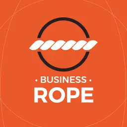 Dynamic Orange Rope Design Representing Business Solutions Logo Template