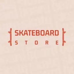 Dynamic Orange Skateboard Store Showcasing Sports Enthusiasm Logo Template
