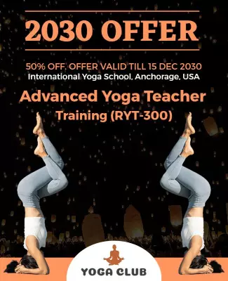 Dynamic Orange Yoga Teacher Training Offer Poster Template