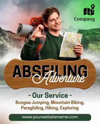 Dynamic Outdoor Adventure Activities Service Poster Template