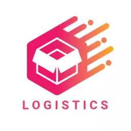 Dynamic Pink and Orange Delivery Package in Motion Logo Template