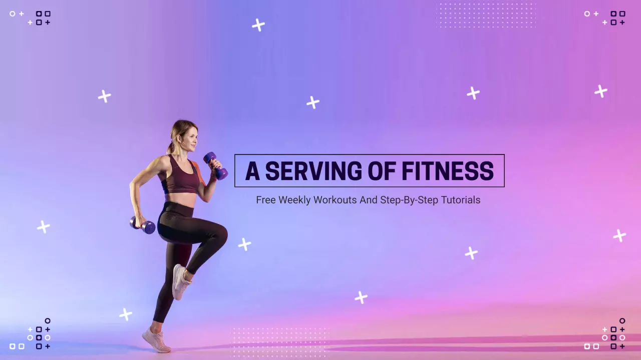 Dynamic Pink and Purple Fitness Training YouTube Banner Template
