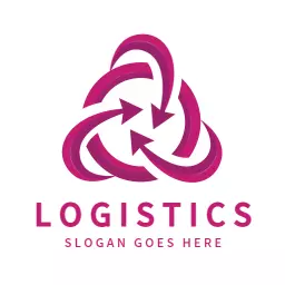 Dynamic Pink Arrow Design Capturing Logistics Operations Logo Template