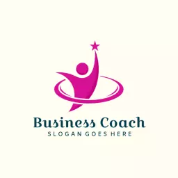 Dynamic Pink Business Coaching for Personal Growth Logo Template