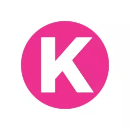 Dynamic Pink Circular Letter K Representation in Alphabet Logo Template