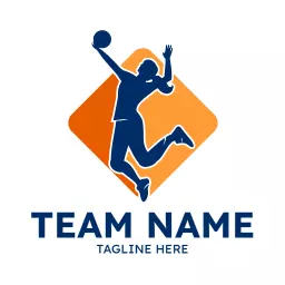 Dynamic Player Jumping to Score in Basketball Game Logo Template