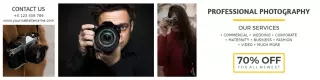 Dynamic Professional Photography Services with Special Offers Banner Template