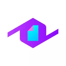 Dynamic Purple and Blue Geometric Design Abstract Logo Template